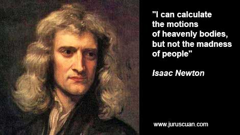 Isaac Newton quotes: I can calculate the motions of heavenly bodies, but not the madness of people