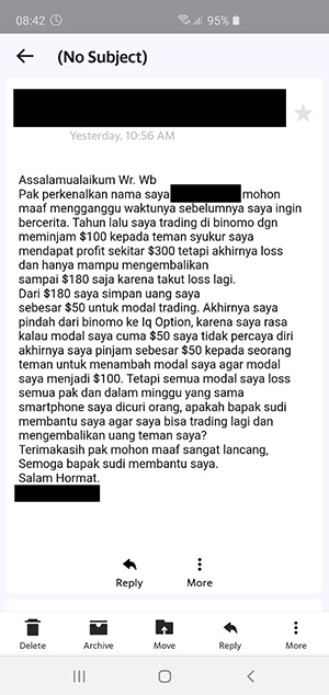 Menggunakan uang panas untuk trading option