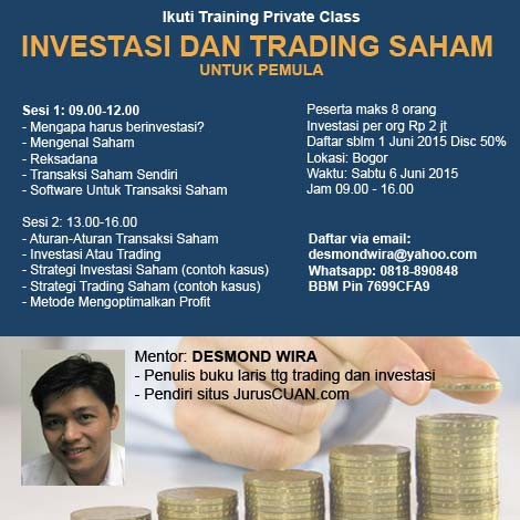 Training Investasi Dan Trading Saham Untuk Pemula